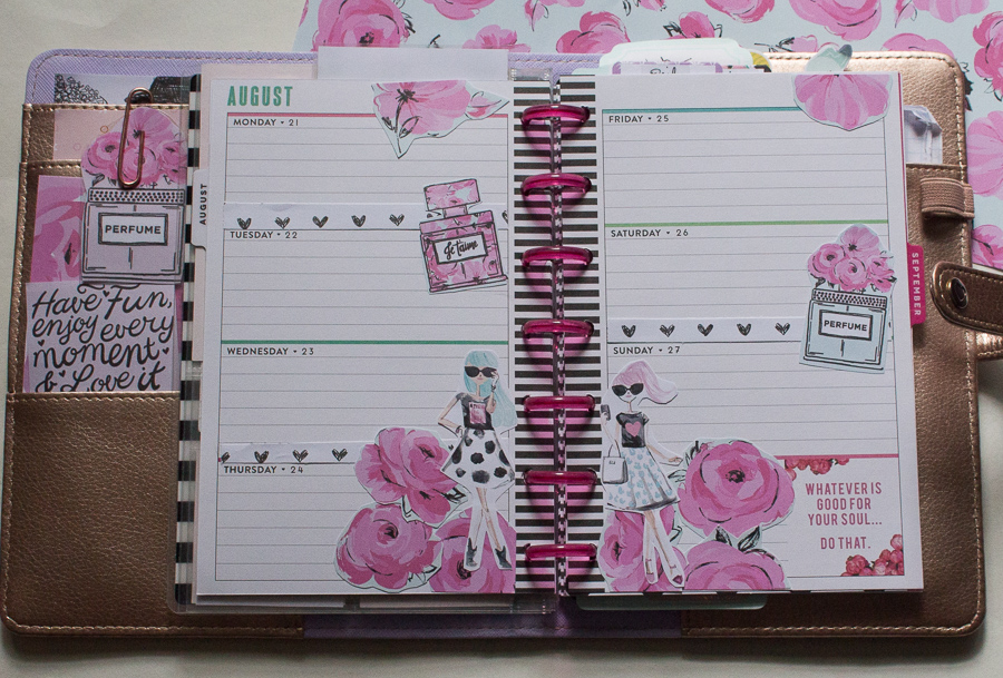 Mini Happy Planner Weekly Spread feat. The Pink Passport | JM Creates