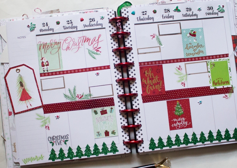 Christmas Week Happy Planner Spread | Created by Jen Blog