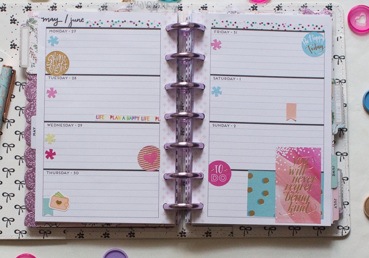 Mini Happy Planner Weekly Spread | Created by Jen Blog