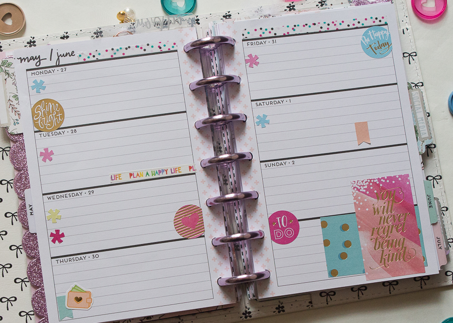 Mini Happy Planner Weekly Spread | Created by Jen Blog